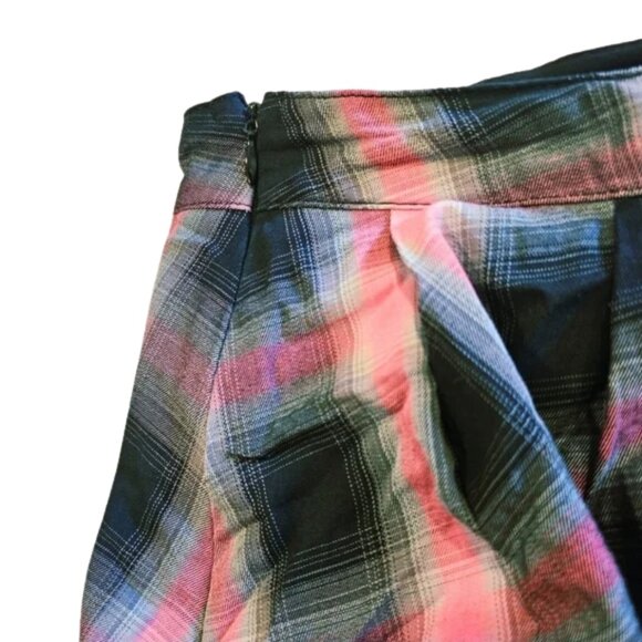 💎 disturbia buckled pleated pink check mini skirt size 14 - Picture 7 of 8